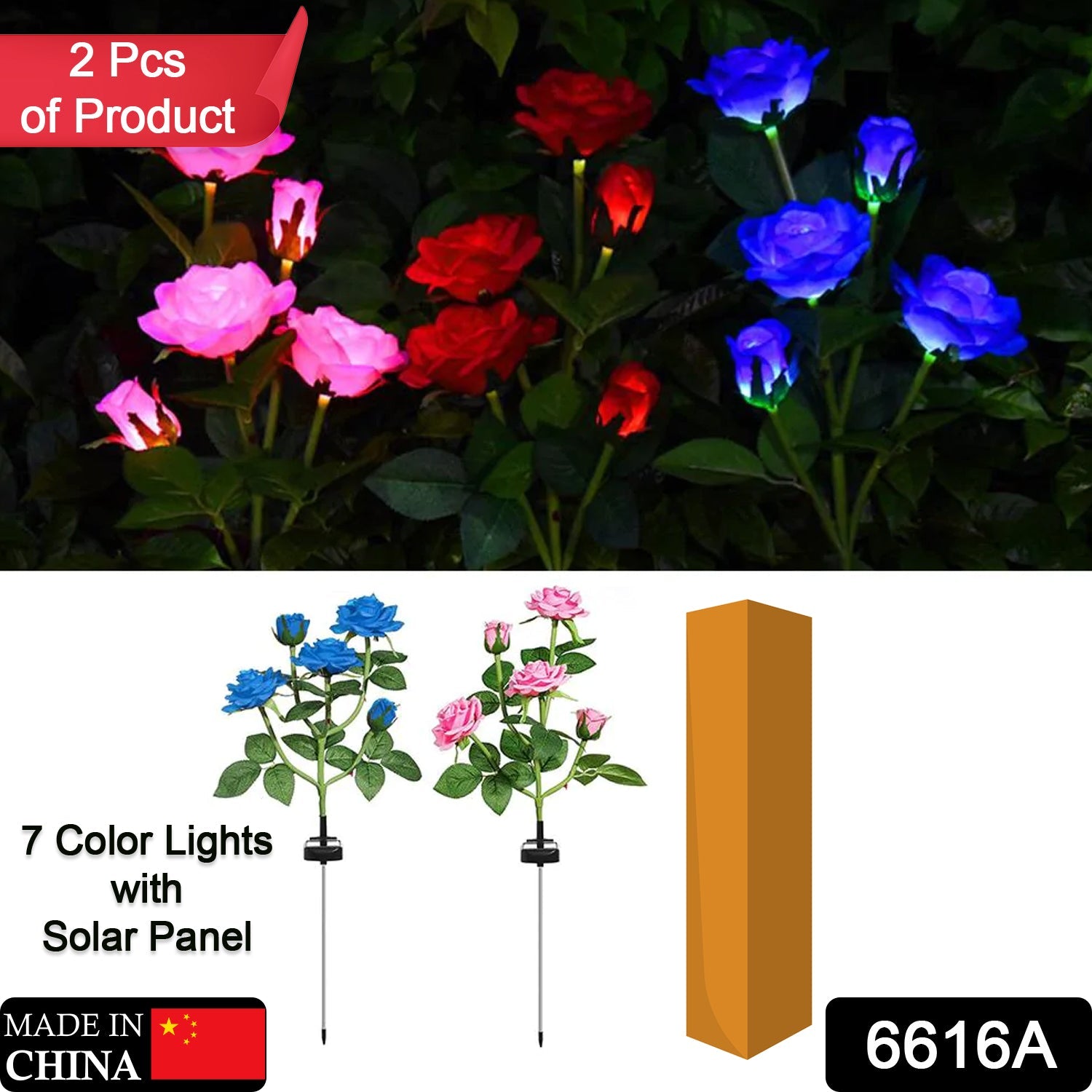 6616A Garden Solar Outdoor Rose Lights Decorative , Waterproof Flower Light for Garden Patio Landscape Pathway Yard Holiday Decoration DeoDap 6616A Garden Solar Outdoor Rose Lights Decorative , Waterproof Flower Light for Garden Patio Landscape Pathway Yard Holiday Decoration DeoDap